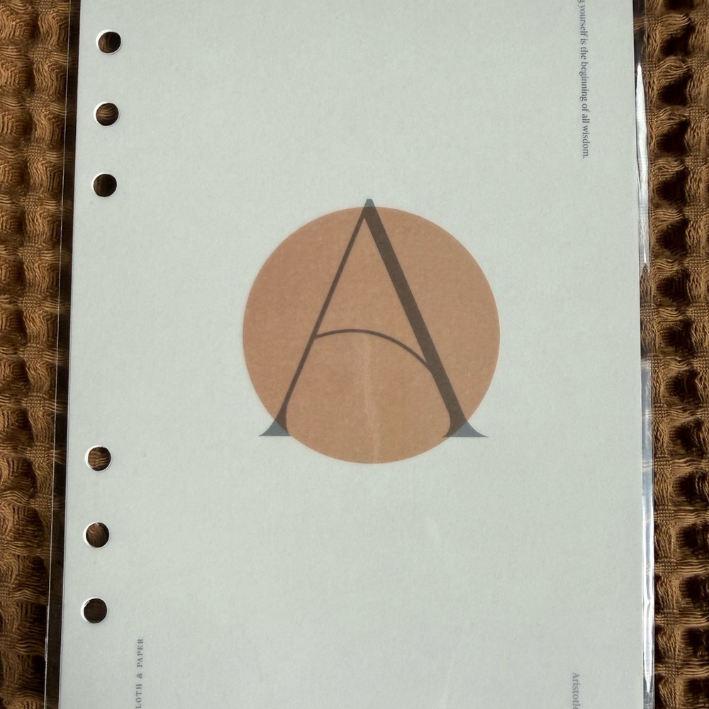 Cloth & Paper Planner Dashboard A5